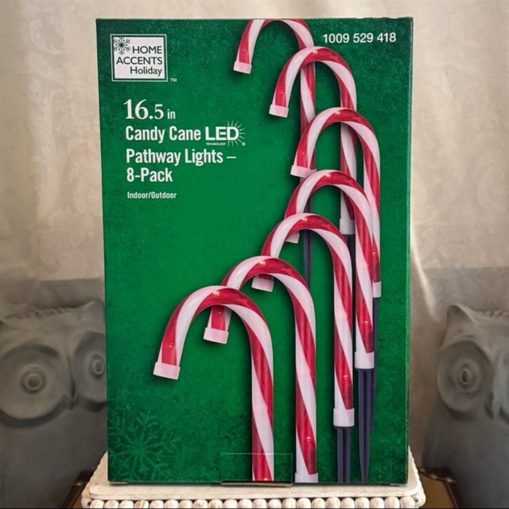 ⚡️Home Accents Holiday 16.5in Candy Cane LED Pathway Lights
